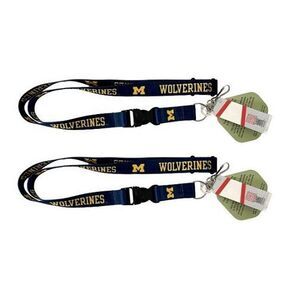 Michigan Wolverines NCAA Mojo Earth Love Lanyard 2 Pack